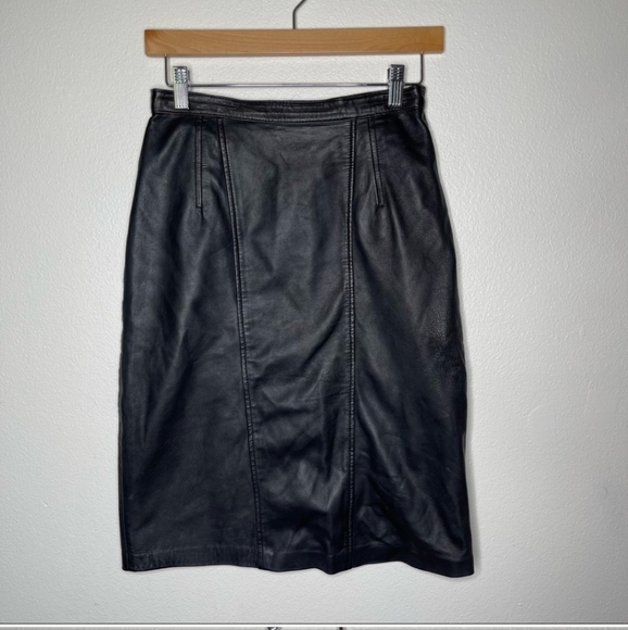 Genuine Leather Pencil Skirt - Picture 4 of 4